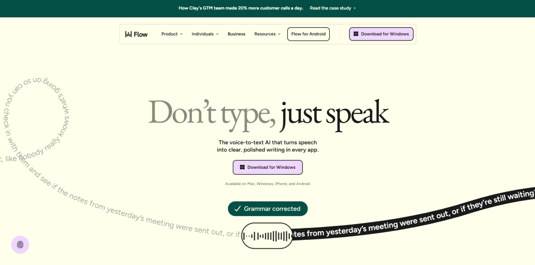 Wispr Flow voice dictation workflow image